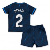 Chelsea Axel Disasi #2 Vonkajší Detský futbalový dres 2023-24 Krátky Rukáv (+ trenírky)